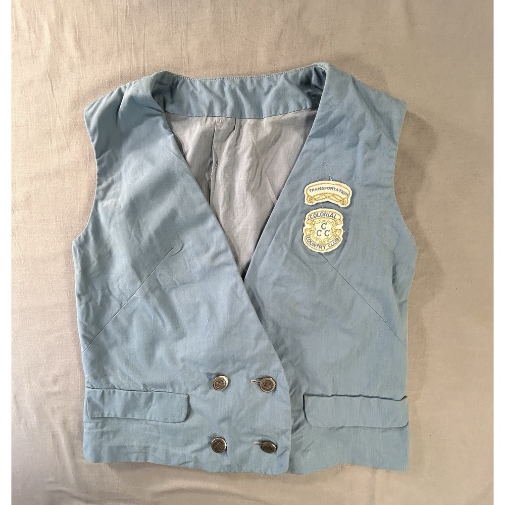 Vintage 60's Double Breasted Vest Colonial Country Club PGA Women's M Has Wear